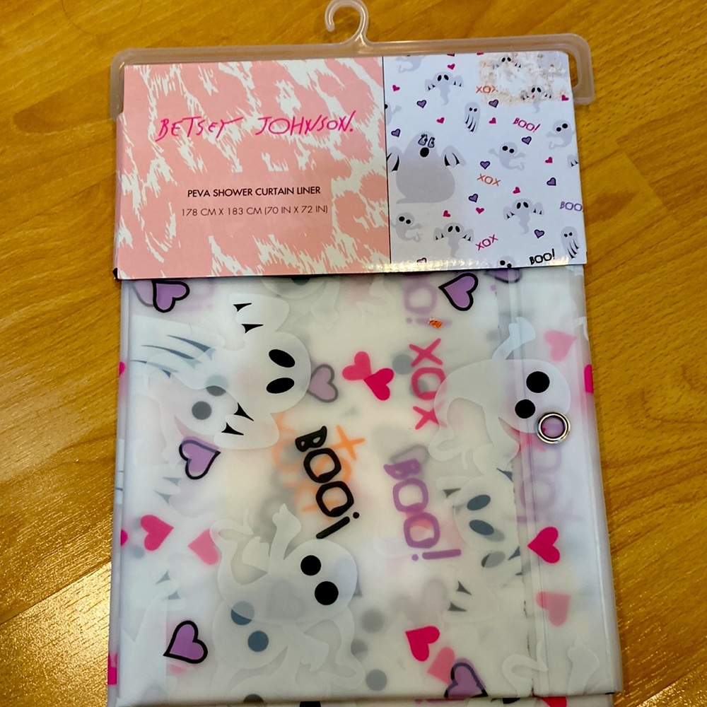 Betsey Johnson “Boo” Shower Curtain Liner